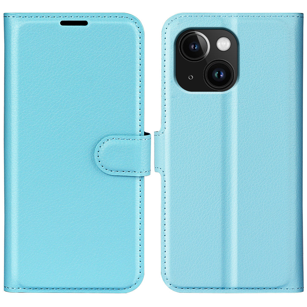 For iPhone 15 PU Leather Litchi Texture Stand Phone Case Wallet Flip Phone Cover For iPhone 15 PU Leather Litchi Texture Stand Phone Case Wallet Flip Phone Cover